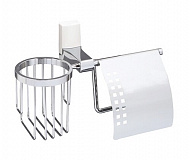 Держатель туалетной бумаги Wasser Kraft и освежителя Leine K-5059WHITE