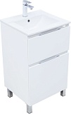 Тумба с раковиной Aquanet Алвита new 50 (Flash) напольная 2 ящ. цв. белый матовый