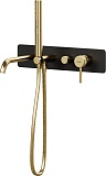Смеситель для ванны Allen Brau Priority 5.31A05-31GB (с внутренней частью) черный/золото