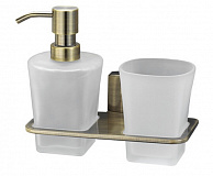 Подстаканник WASSER KRAFT Exter K-5289 с дозатором, (светлая бронза)