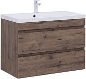 Тумба с раковиной Aquanet Нота new 90 цв.дуб веллингтон табак