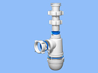 Сифон Ани 1 1/2"*40 без выпуска (C0120), АНИ пласт