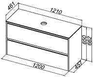 Столешница Allen Brau Activity 120 1.35025.ON акриловый камень оникс