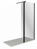 Душевое ограждение BAS WALK IN SP2-80-C-B 28x80 с доп панелью, черный