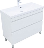 Тумба под раковину Aquanet Нота New 100 белый глянец