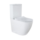 Унитаз-компакт Azario Grado 665х380х845 напольный, безободковый с бачком и сидением микролифт (AZ-2141)