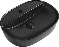 Раковина накладная Aquanet Lake-2-MB 50 черный матовый