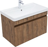 Тумба с раковиной Aquanet Оптима 80 цв. дуб рустикальный