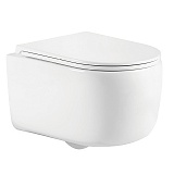 Унитаз подвесной Azario NATA 360х515х350 безободковый, система смыва "Скрытое Торнадо", с быстросъемным сиденьем "Микролифт" (AZ-5102T-WHT)