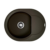 Каменная мойка Omoikiri Sakaime 60E-DC Tetogranit/темный шоколад овальная с крылом