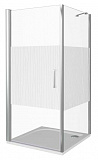 Душевое ограждение BAS PANDORA CR-100-T-CH 100x100 прозрачное стекло с рисунком