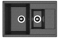 Кухонная мойка АСТРА 760К В наличииЧёрный