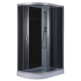 Душевая кабина Loranto 1180х780х2080 правосторонняя, черное заднее стекло, поддон 14 см, тонированное стекло 4 мм, профиль хром матовый (CS-877EATM/B-120)