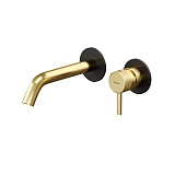 Смеситель для раковины Allen Brau Priority 5.31030-31GB (с внутренней частью) черный/золото