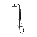 Смеситель термостатический для ванны со стойкой и тропической Milardo Ideal Spa ILSBLTHM06