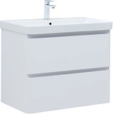 Тумба с раковиной Aquanet Эмбер 80 2 ящ. цв.белый матовый (раковина Luxury)