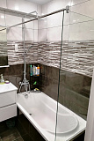 Шторка на торец ванны Oporto Shower 804T 70x140 стационарная прозрачное стекло