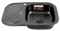 Мойка врезная Fabia 75*49 правая 0,8/180 графит