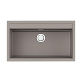 Каменная мойка Omoikiri Kitagawa 86-LB-GR Artceramic/leningrad grey   прямоугольная с крылом