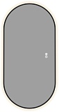 Зеркало Aquanet Контур 600х1200 LED TX овал, антипар, черный