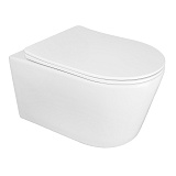 Унитаз подвесной Azario Ollin 360х531х360 безободковый, слив "Торнадо", с быстросъемным сиденьем микролифт (AZ-0513R)