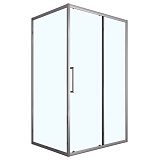 Душевое ограждение Loranto 120x90x190 раздвижная дверь, универсальная, прозрачное стекло 6 мм, профиль серый матовый (CS-AB02GG-129)