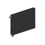 Радиатор биметаллический RIFAR SUPReMO VENTIL 500 х 10 секций АНТРАЦИТ нижнее левое подключение