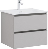 Тумба с раковиной Aquanet Вега 2.0 60 2 ящ. цв.бежевый (раковина Flat)