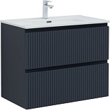 Тумба с раковиной Aquanet Джейн 80 цв.маренго (раковина Flat)