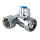 Кран шаровой тройник 1/2"x3/4"x1/2" для сантехники Valtec VT.256.N.04