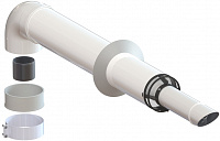 Коаксиальный дымоход УТДК Стандарт 60/100 L=750 с хомутом и втулкой 01.01.000.000