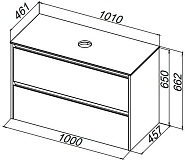 Столешница Allen Brau Activity 100 1.35024.ON акриловый камень оникс