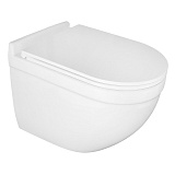 Унитаз подвесной Azario Fora 368х530х410 безободковый, с системой смыва "Скрытое Торнадо", в комплекте с быстросъемным сиденьем микролифт (AZ-0017-UQ3)