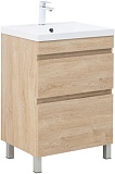 Тумба под раковину Aquanet Нота New 60 дуб светлый