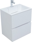 Тумба с раковиной Aquanet Джейн 60 цв.белый матовый (раковина Фортуна)