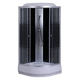 Душевая кабина Loranto 100х100х215 поддон 25см, мозаичный узор, прозрачное стекло 4мм, профиль хром (CS661025K100)