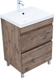 Тумба под раковину Aquanet Нота New 60 напольная, дуб веллингтон табак