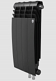 Биметаллический радиатор Royal Thermo Biliner 500 V 4 секции Noir Sable нижнее подключение