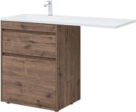 Тумба с раковиной Aquanet Токио 130 L напольная 2 ящика, цв. дуб веллингтон