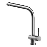 Смеситель для мойки с вытяжным изливом Lemark Expert сталь LM5075S