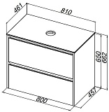 Столешница Allen Brau Activity 80 1.35022.AL акриловый камень альба