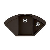 Каменная мойка Omoikiri Sakaime 105C-DC Tetogranit/темный шоколад угловая