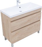 Тумба под раковину Aquanet Нота New 100 дуб светлый