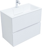 Тумба с раковиной Aquanet Джейн 80 цв.белый матовый (раковина Фортуна)