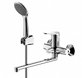 смеситель Bravat для ванны длинный излив Emeralda F6135147CP-LB-RUS
