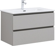 Тумба с раковиной Aquanet Вега 2.0 80 2 ящ. цв.бежевый (раковина Flat)