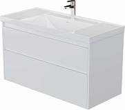 Тумба под раковину Aquanet Nova Lite 2.0 110 белый глянец