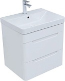 Тумба под раковину Aquanet София 60 белый глянец (2 ящика)