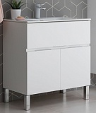 Тумба под раковину Aquanet Алвита New 80 1 ящик, 2 дверцы, белый матовый