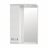 Шкаф зеркальный STYLE LINE Ирис 650/С РЕЛЬЕФ ПАСТЕЛЬ левый 22124